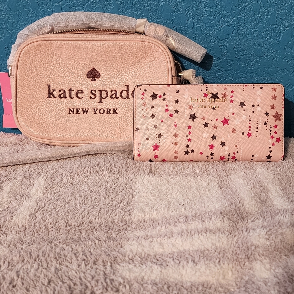Kate Spade Glitter Mini Camera Bag and matching wallet